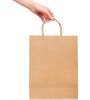 Pack of 250 Paper Shopping Bags 8 x 4.75 x 10.5. Brown Kraft Carry-Out Bags 8 x 4 3/4 x 10 1/2 Merchandise Gift Bags. Reusable Durable Bags with Handl