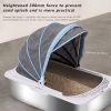 1 Pack Large(24*16*17"H) Stainless Steel Cat Litter Box with Lid, Extra Large Metal Litter Box for big cats