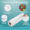 Roll of 250 Freezer Food Storage Bags 18 x 24 Utility Roll Bags with Twist Ties 13 Micron Plastic Bags Thickness 0.5 Mil for Storing and Transporting