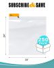 Pack of 250 Jumbo Zipper Bags 24 x 24. Clear Seal Top Bags with Single Track 24x24. Thickness 2 mil. Poly Bags for Packing and Storing. Polyethylene B