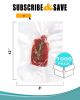 Pack of 1000 Laminated Vacuum Pouches; Clear 8 x 12. Poly-Nylon Vacuum Food Bags 8x12. Thickness 3 mil Thick. Plastic Bags for Packing and Storing. Pe