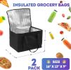 Bla—Åk Insulated Shopping Bags 16' x 13' x 9' Insulated Grocery Bag Pack of 2 Insulated Food Delivery Bag 16x13x9 Heavy Duty Insulated Bag for Grocery