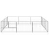 Dog Kennel Silver 129.2 ft¬≤ Steel