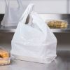 Pack of 1000 White T-Shirt Plastic Bags 11.5 x 6.5 x 21. Plain T-Shirt Carry-Out Bags 11 1/2 x 6 1/2 x 21. Thickness 0.65 mil. Shopping Bags. Handled