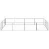 Dog Kennel Silver 129.2 ft¬≤ Steel