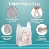 Pack of 1000 Thank You Plastic Bags 12 x 6 x 22. Carry-Out T-Shirt Bags 12x6x22; Thickness 13 Micron. Reusable Preprinted Shopping Bags. Durable Poly