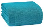 Queen Size Blanket for Bed 100% Cotton Blankets Soft and Breathable 410Gsm Waffle Lightweight Summer Blanket 90x90 Inches Teal