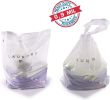 Pack of 1000 Hotel Laundry Gusset Bags 18 x 19 + 4G. Ultra Thin Poly Bags 18x19 with Draw Tape Closure. 0.9 Mil. Write-on Indicator Strips. White Poly