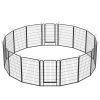 16 Panels Heavy Duty Metal Playpen with door,39.37"H Dog Fence Pet Exercise Pen for Outdoor