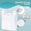 Pack of 1000 White T-Shirt Plastic Bags 11.5 x 6.5 x 21. Plain T-Shirt Carry-Out Bags 11 1/2 x 6 1/2 x 21. Thickness 0.65 mil. Shopping Bags. Handled