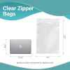 Pack of 500 Jumbo Zipper Bags; Clear 14 x 20 Seal Top Bags with Single Track 14x20 Thickness 2 mil Thick Poly Bags for Packing and Storing Polyethylen