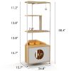 Corner Cat Tower Tree with Scratching Post, Climbing Platforms, and Feeding Station ‚Äì Multi-Level Cat Condo